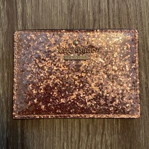 Kate Spade Glitter/Saffiano Card Wallet
